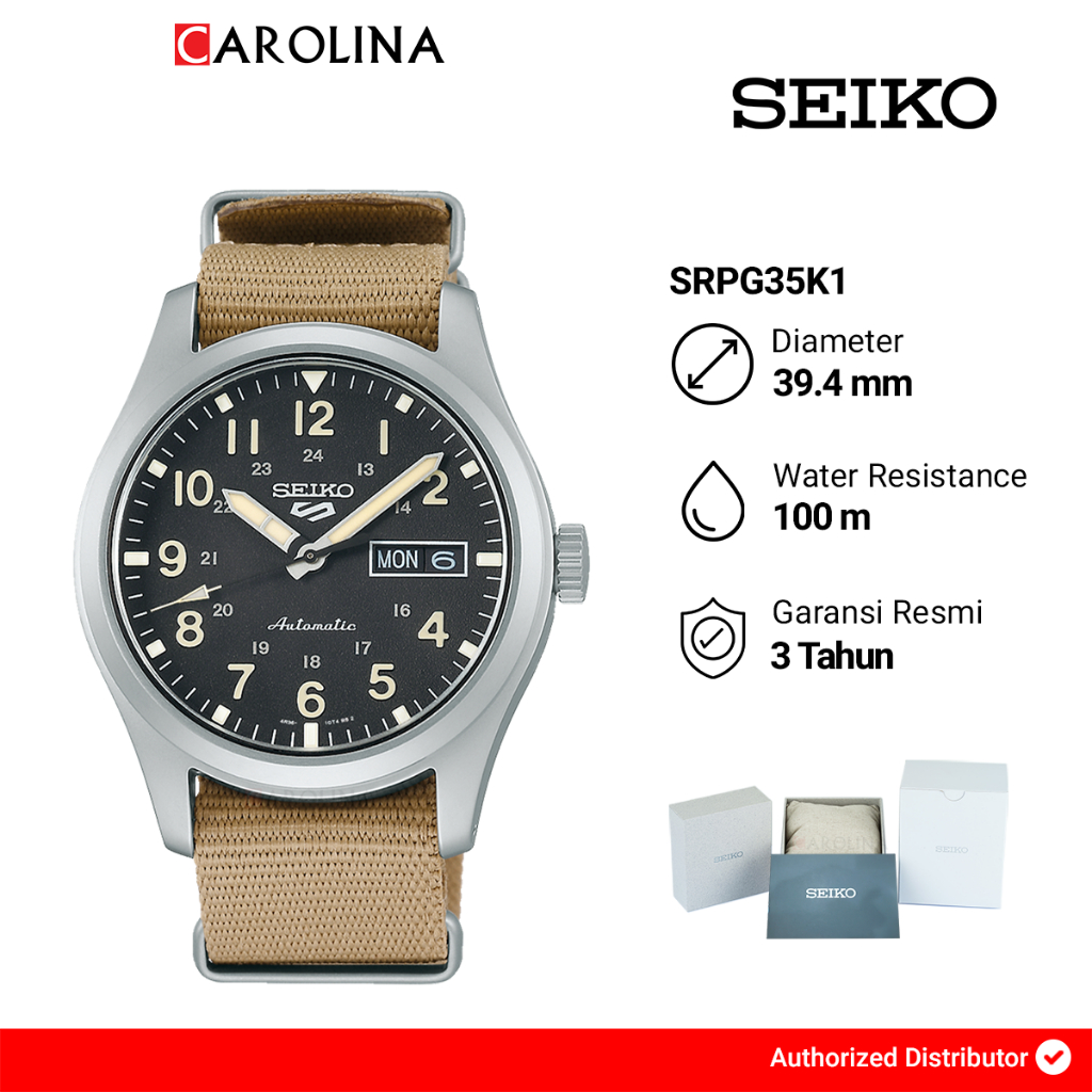 Jam Tangan Pria Seiko 5 Sports SRPG35K1 Tahan Air dan Luminescent