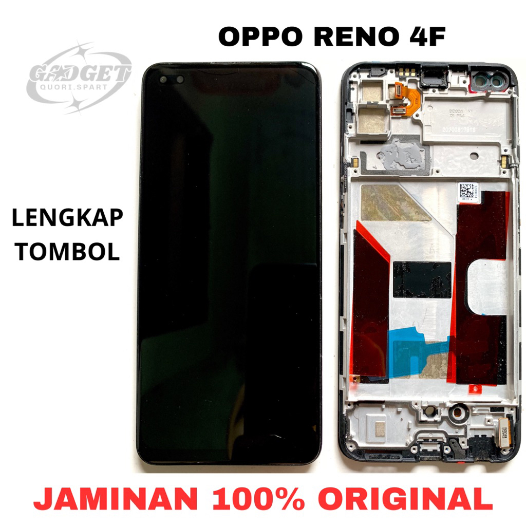 FRAME PAPAN LCD LENGKAP TOMBOL OPPO RENO 4F ORIGINAL ASLI COPOTAN