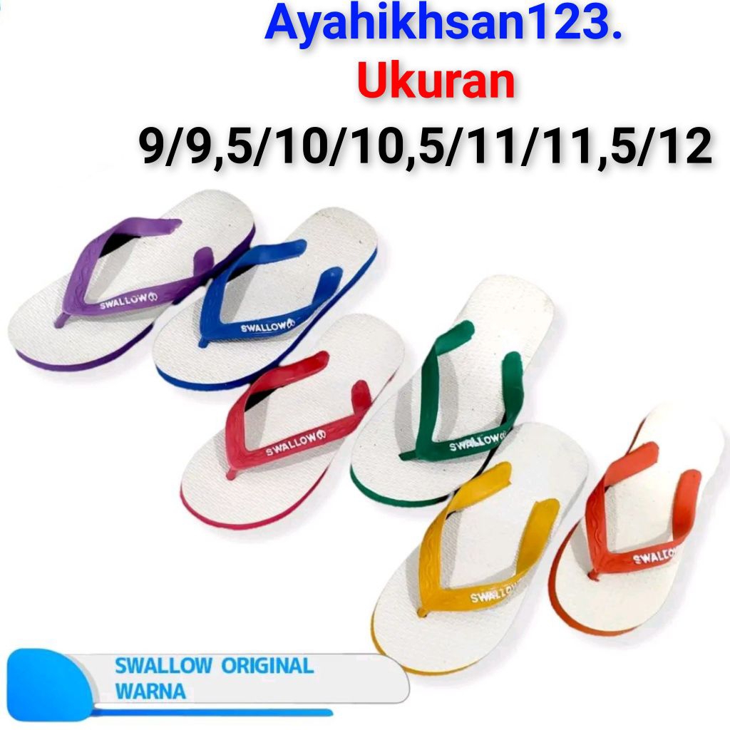 SWALLOW ORIGINAL sandal jepit pria/wanita khusus 9-12