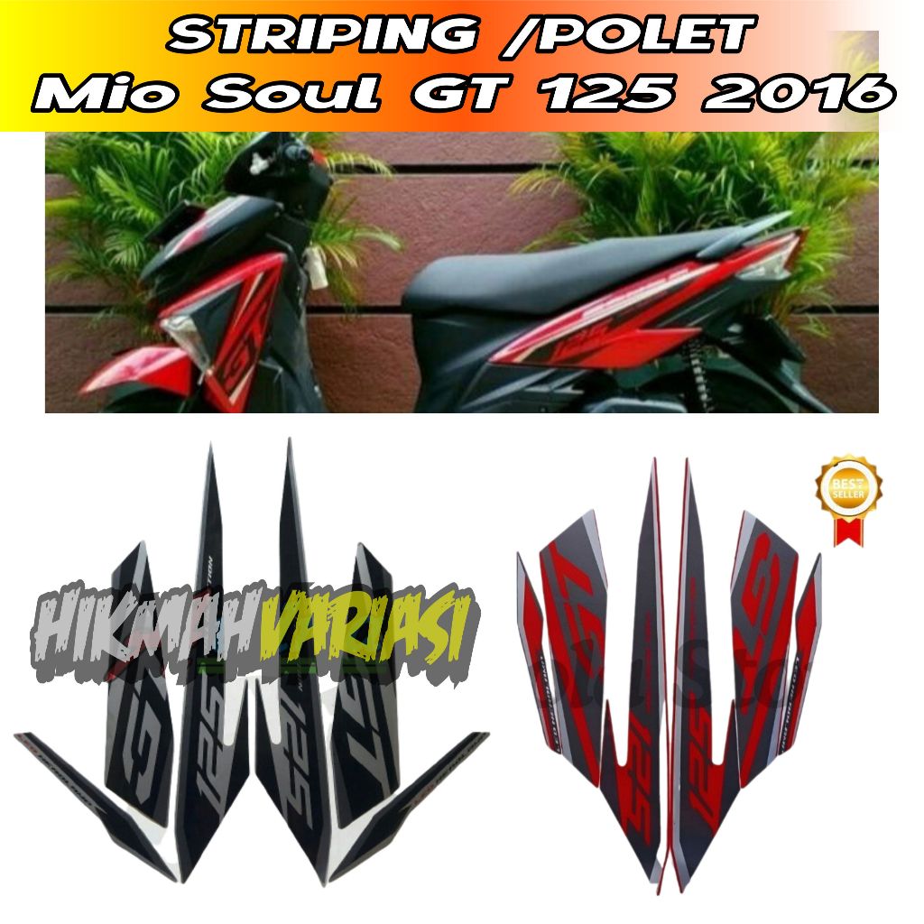 Stiker Striping Mio Soul GT 2016 List Stiker Standar Mio Soul GT 2016 TERLARIS & TERMURAH COD