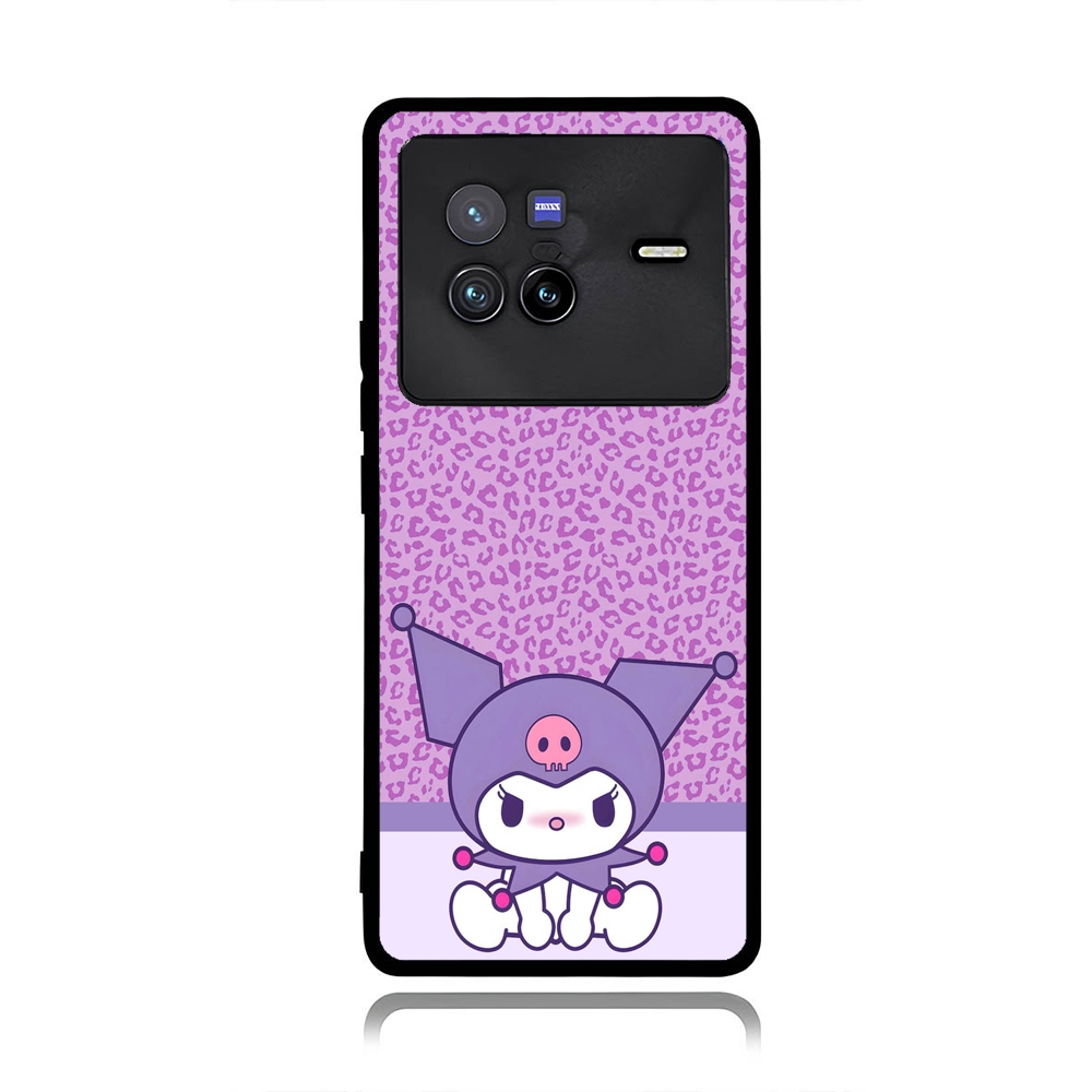 Case Vivo  X200,X80, X70,X60,X50, V50, V40,V30,V29 PRO LITE 4G 5G Custom Kuromi Purple Leopard