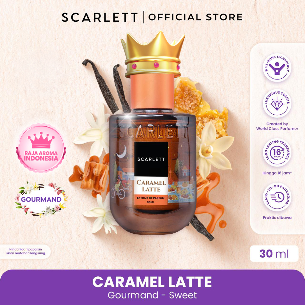 SCARLETT Caramel latte Extrait De Parfum 30ml Aroma Manis yang Menggoda Seperti Dessert Favorit - Wa