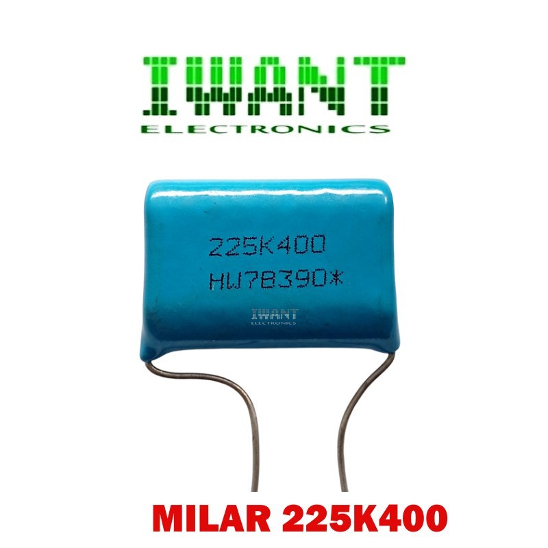 MILAR 2.2UF 400V KAPASITOR MILAR 225K400 225K 2.2UF 400 Volt CAPASITOR 2.2UF 400V CAPASITOR MILAR 40