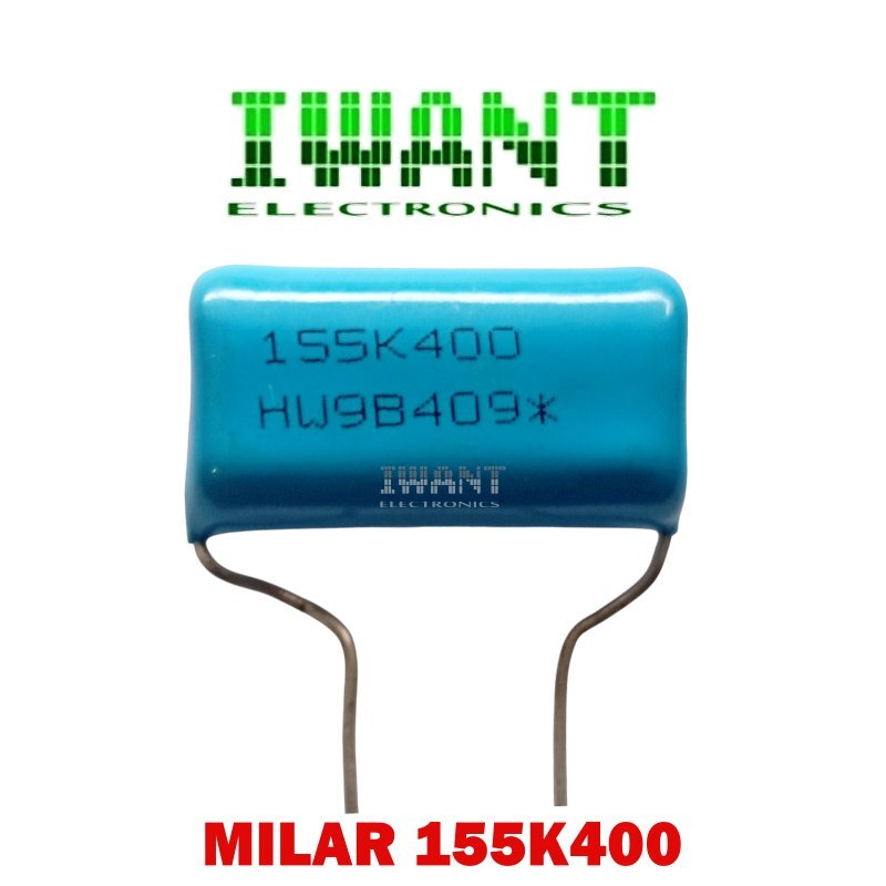 MILAR 1.5UF 400V KAPASITOR MILAR 155K400 1.5UF 400 Volt CAPASITOR 1.5UF 400V CAPASITOR MILAR 400V 1.