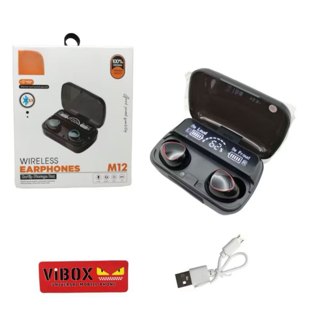 Headset Bluetooth TWS M12 bass