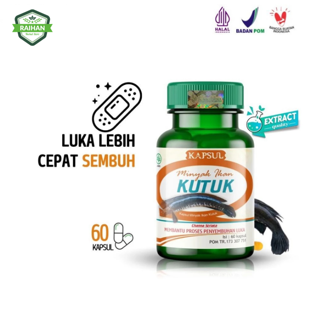 Kapsul Minyak Ikan Kutuk Tazakka Minyak Ikan Obat herbal alami untuk mempercepat penyembuhan luka de