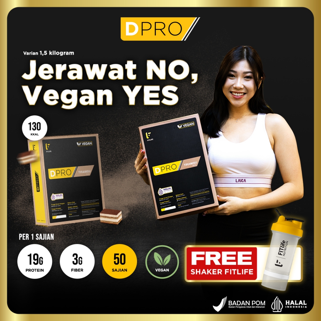 FITlife DPRO 3.3lbs/1500gr - Vegan Natural Meal Replacement