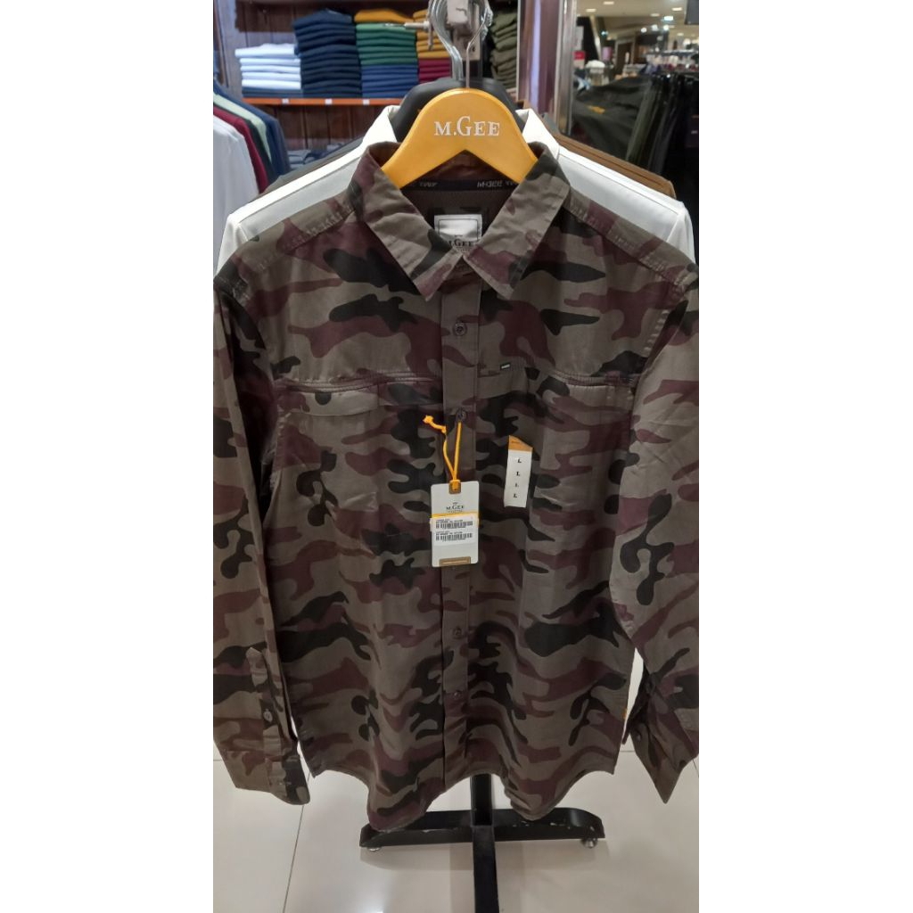 kemeja lenggan panjang m.gee//kemeja pria panjang m.gee