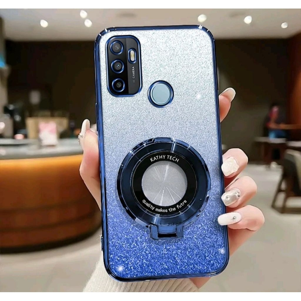 Case Oppo A53 A54 A33 A38 A18 A17 A17k A16 A16s Casing Dengan Kick Standing 360° Luxury MagSafe