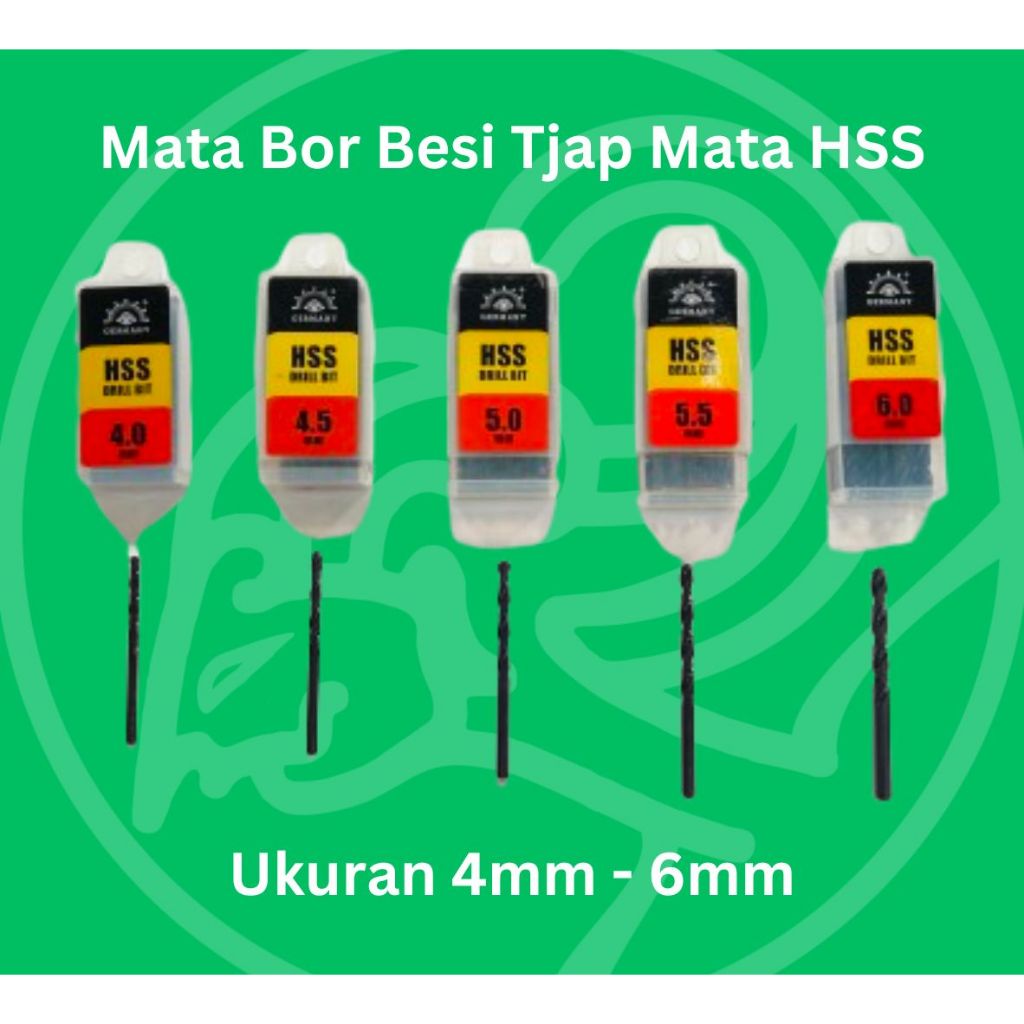 TJAP MATA CAP MATA HSS Drill Bit Mata Bor HSS 4mm 4,5mm 5mm 5,5mm 6mm Tjap Mata