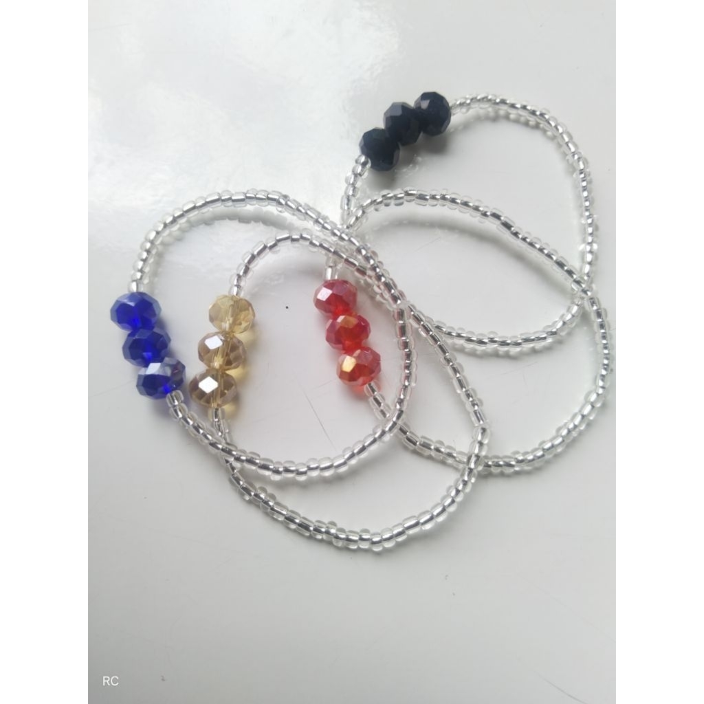 Gelang Manik Handmade Minimalis | Gelang Batu Pastel Estetik | Gelang Wanita Simple & Cantik