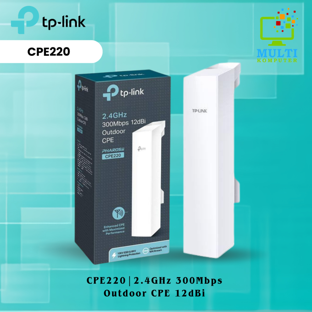 TPLink CPE220 2.4GHz 300Mbps 12dBi Outdoor CPE TPLink CPE220 2.4GHz 300Mbps 12dBi Outdoor CPE