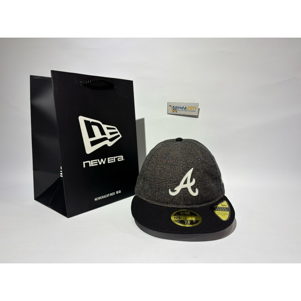 Topi NEW ERA 59Fifty Plaid Retro Crown Atlanta Braves FITTED Original