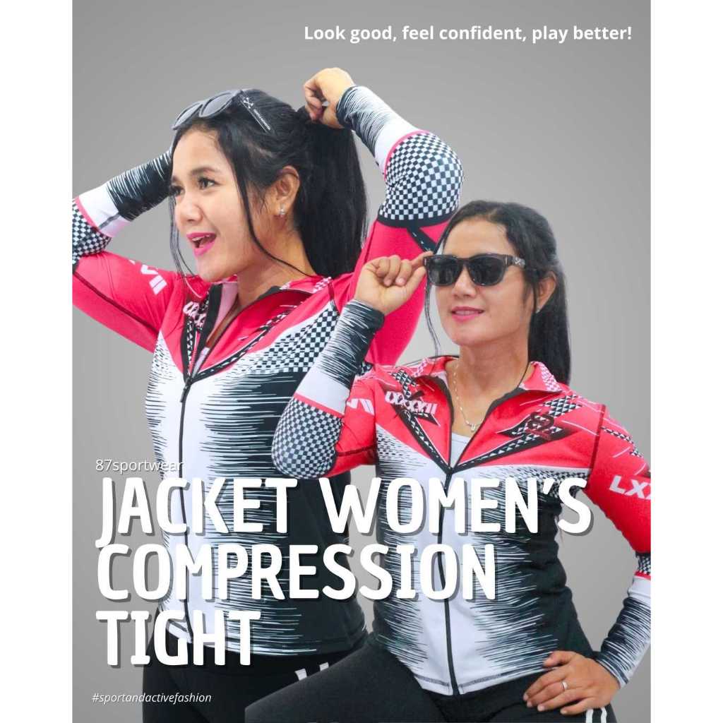 New 87SportWear Jaket Ketat Olahraga Aerobic/Zumba/Senam/Gym87