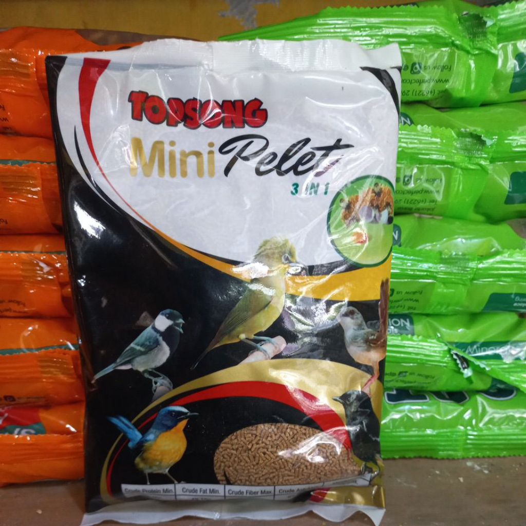 TOPSONG MINI PELET MINI PAKAN BURUNG PLECI, CIBLEK, PRENJAK, TLEDEKAN