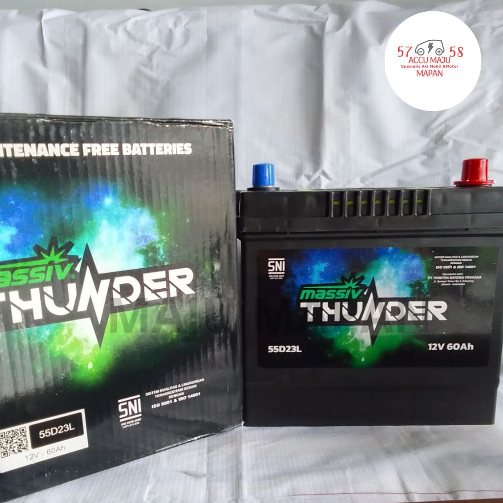 Aki Mobil Massiv Thunder 55D23L Kering