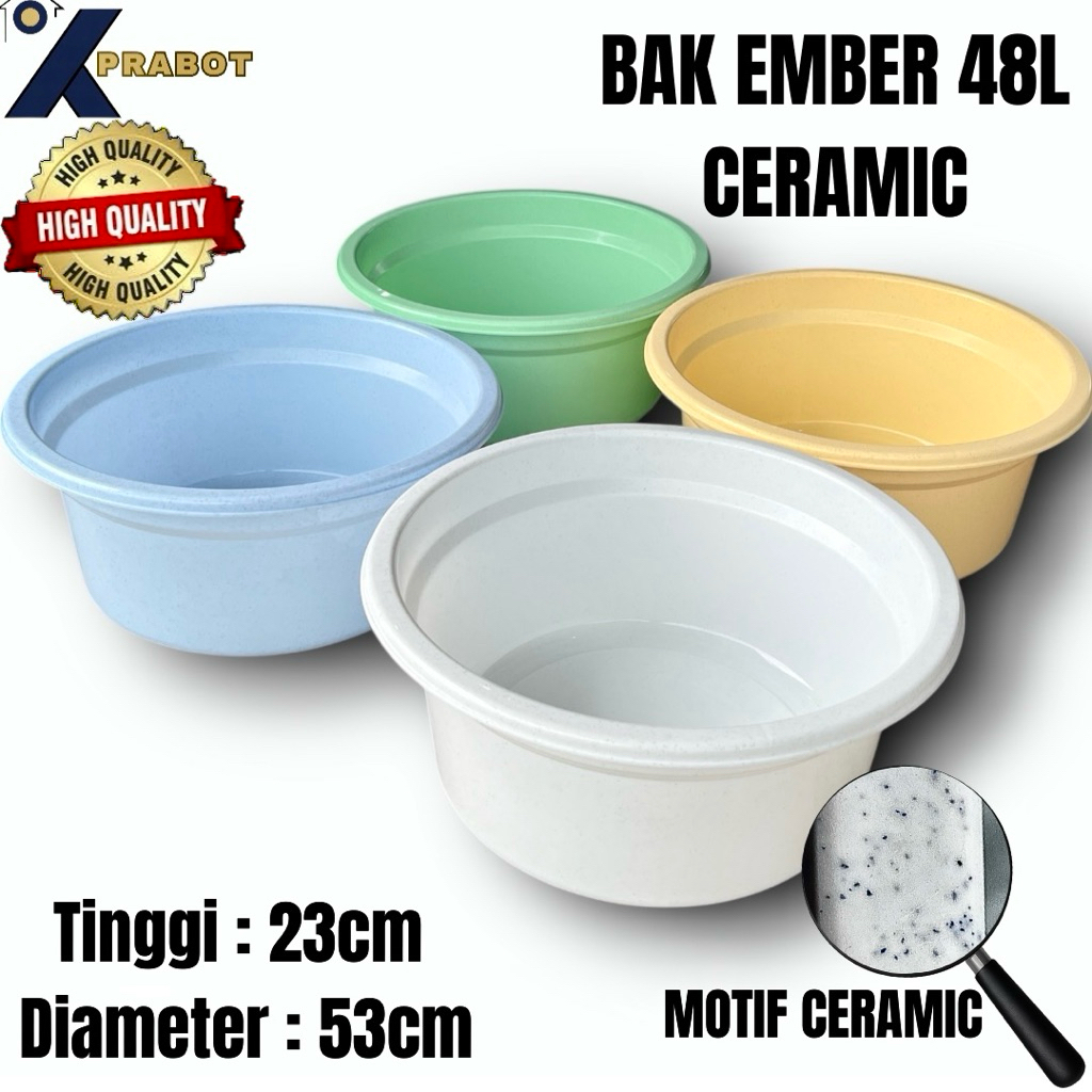 Bak Ember bulat 48 Liter - Kprabot / bak USA 24 / bak ikan / ember ikan / bak ember bulat / ember la