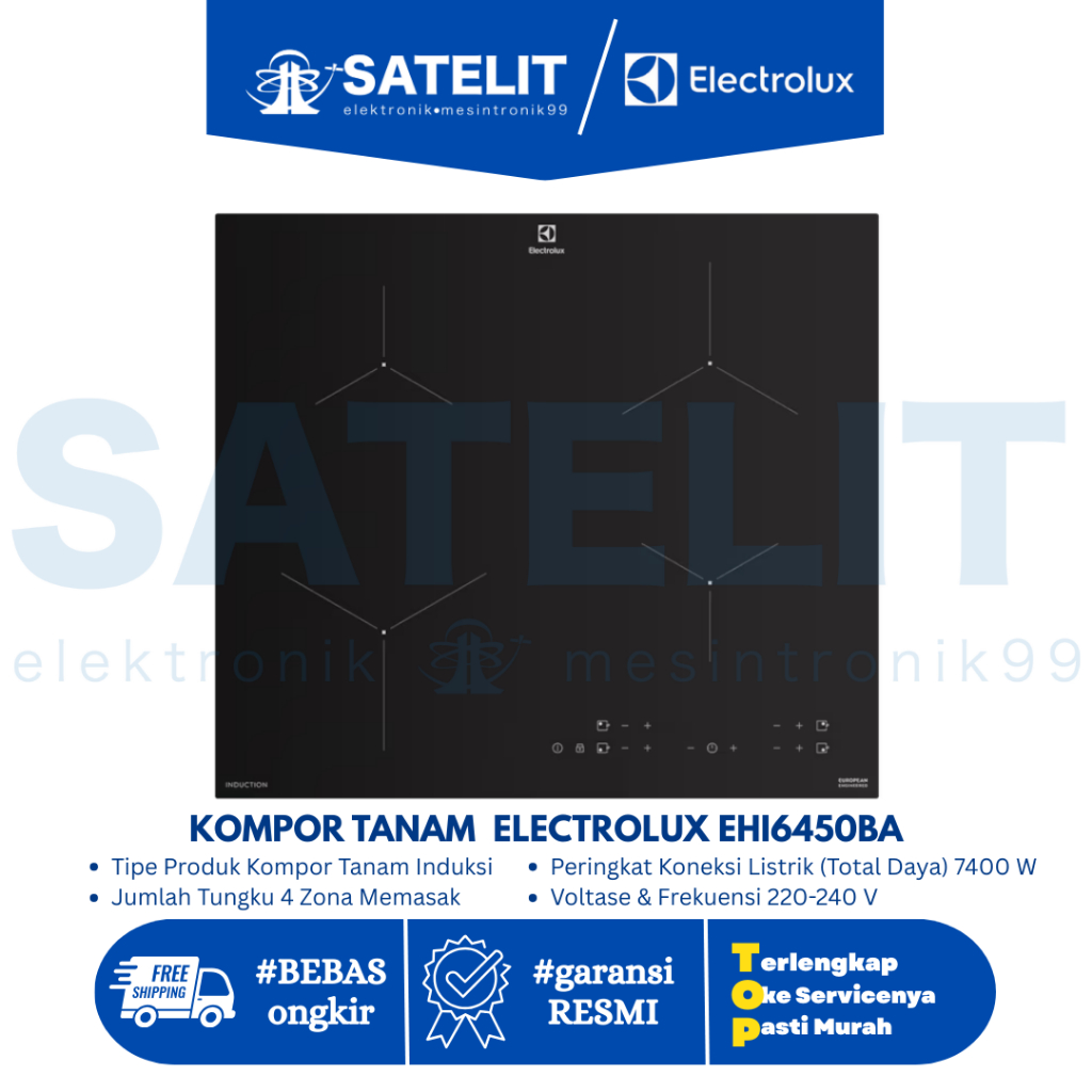 KOMPOR GAS / KOMPOR TANAM / ELECTROLUX EHI6450BA / PROMO