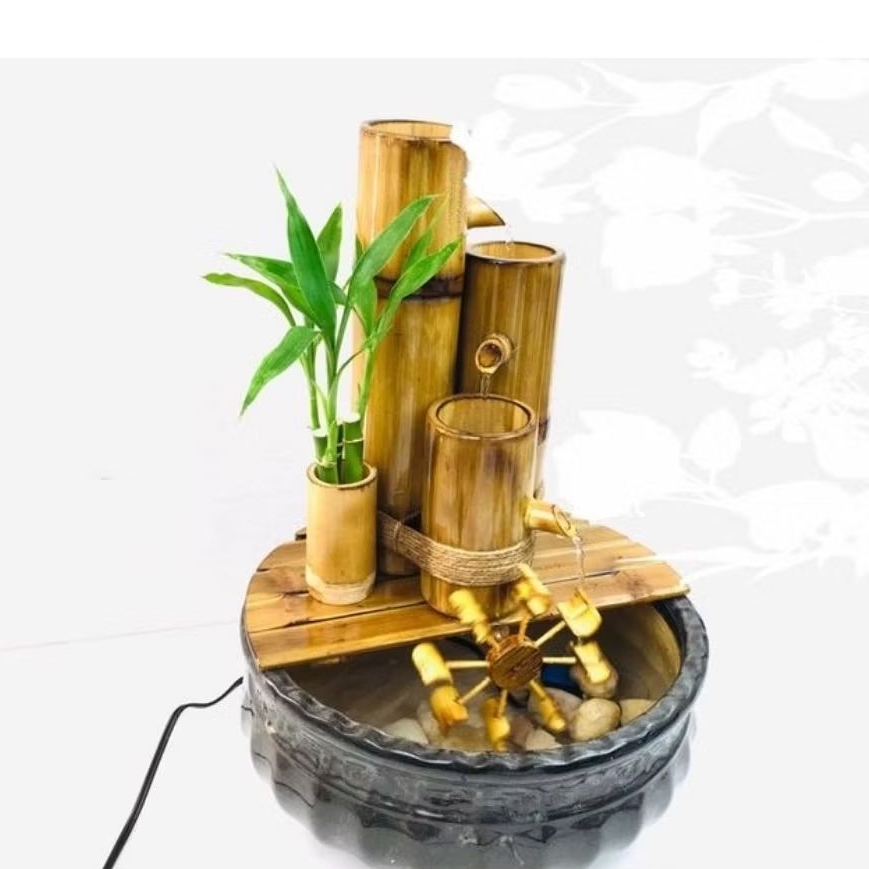 Dekorasi air mancur aquarium KINCIR Air bambu