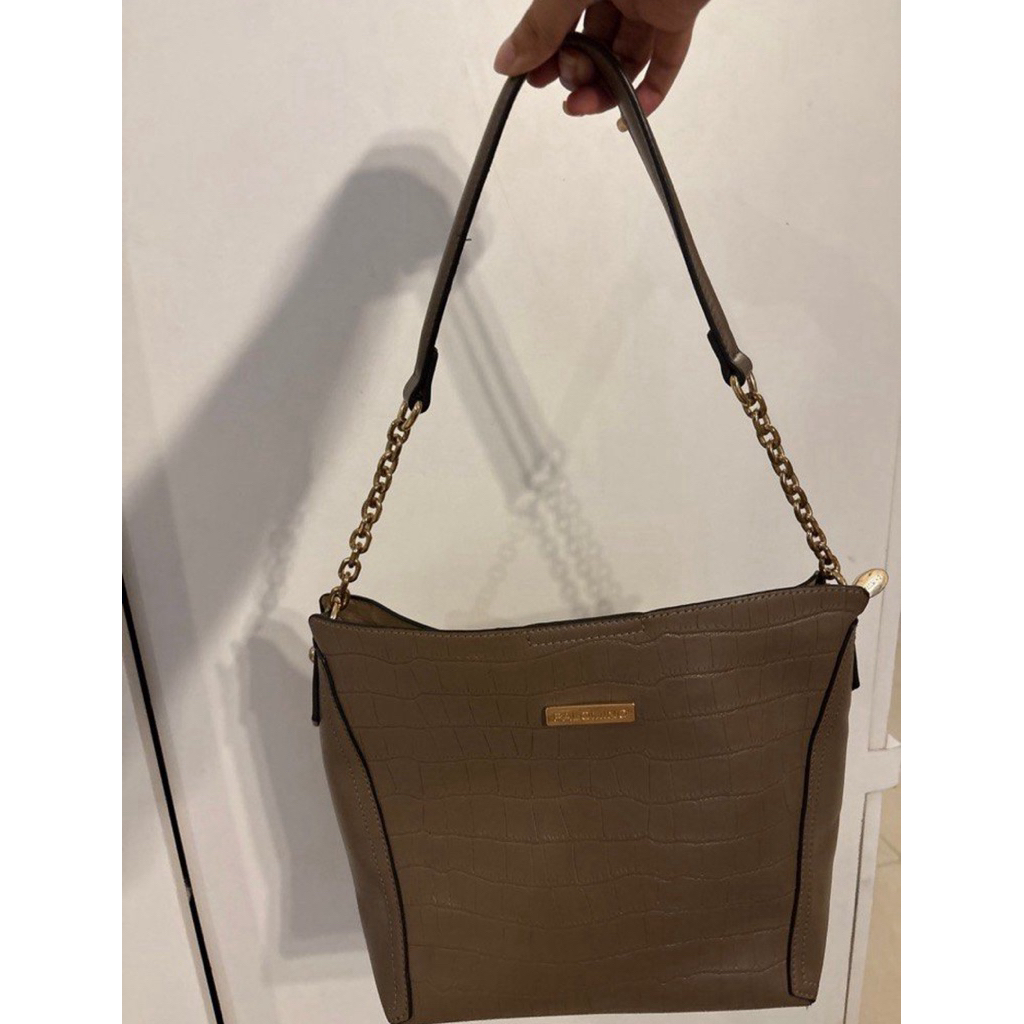 [PRELOVED] Palomino Croc-embossed chain shoulder bag