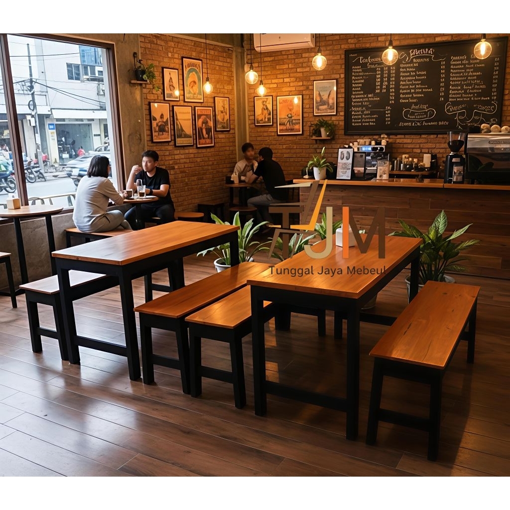 kursi meja makan kursi resto meja cafe bangku kayu kursi bar kursi murah meja angkringan