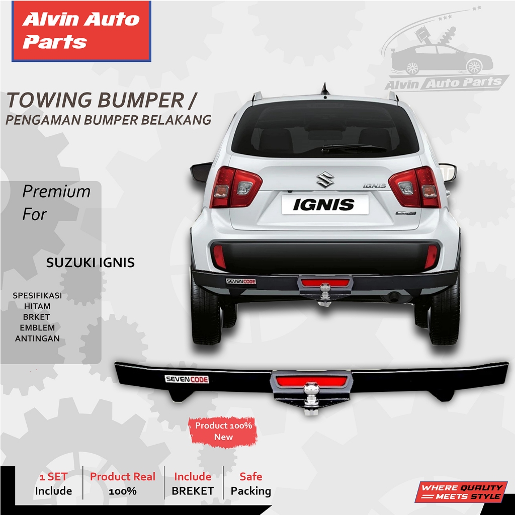 REAR BUMPER GUARD TOWING HOLO SUZUKI IGNIS / PENGAMAN BUMPER BELAKANG IGNIS