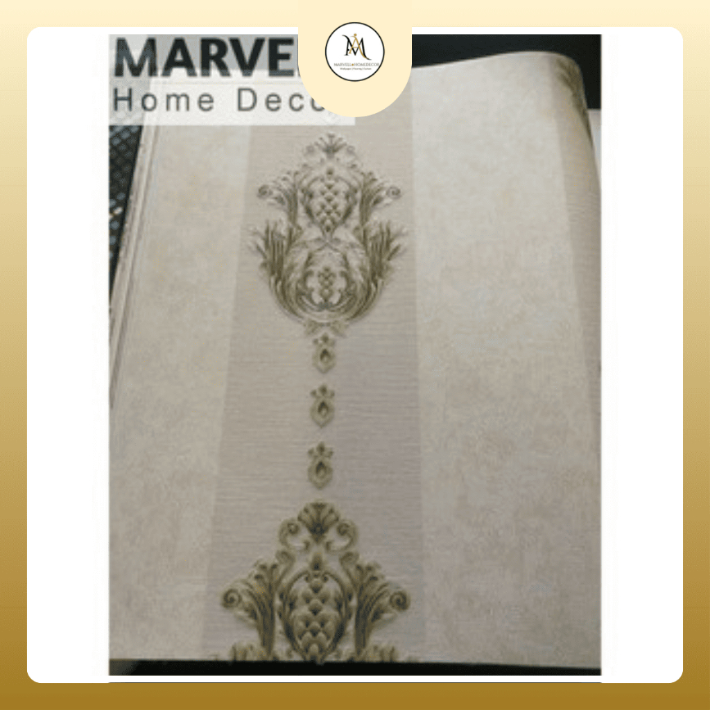 Wallpaper Dinding Vinyl GL Motif Klasik Timbul High Quality