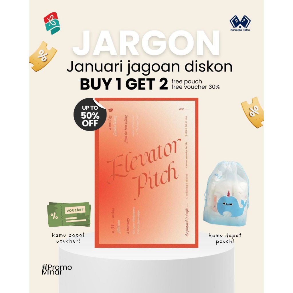 [ BUY 1 GET 2 ] Buku Novel Elevator Pitch - Cecillia Wang - Bukune - Original