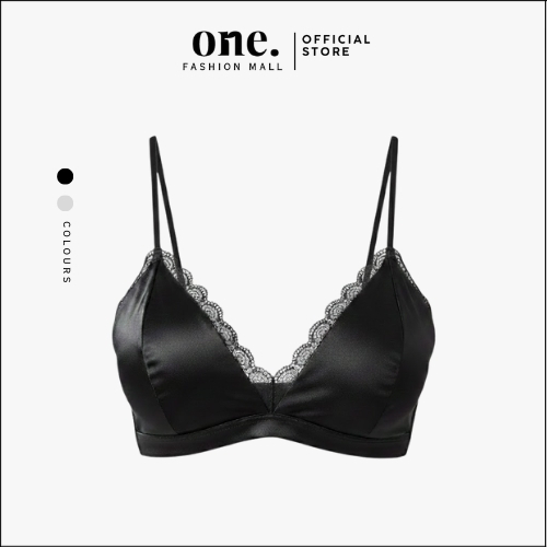 ONEFASHIONMALL BR119 BH Bra V Push Up Seksi Bikini Wanita Bralette Sexy Bahan Satin Licin