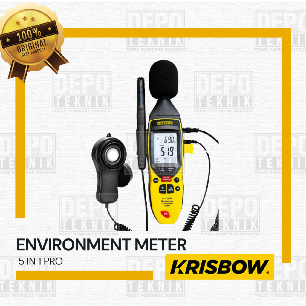 KRISBOW Environment Meter 5 IN 1 Pro / Alat Ukur Environment Meter 5 In 1 Pro