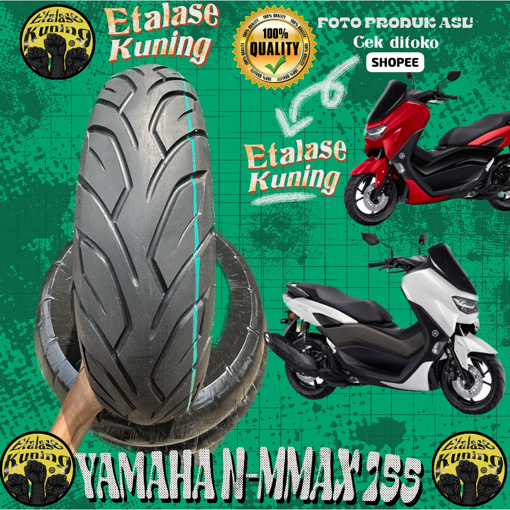 SEPASANG BAN MATIC TUBLES DEPAN BELAKANG RING 14