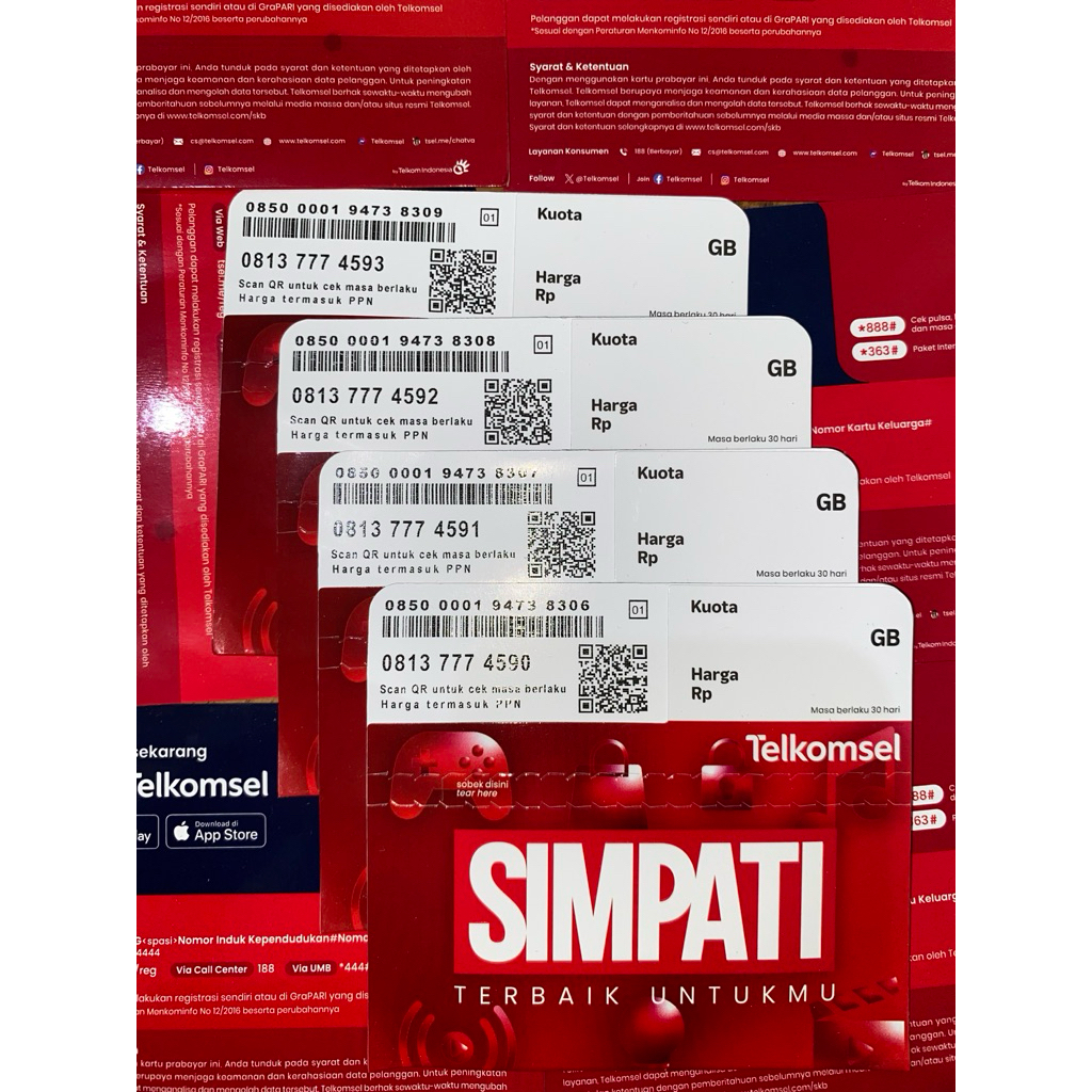 Nomor Cantik Telkomsel 11 digit 3Gb 4G &5G Segel