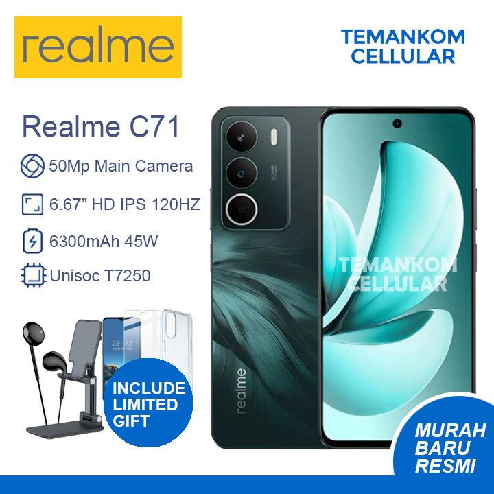 Realme C71 Baru 18GB RAM 8+10 Extend 8/128 8GB 128GB murah ORIGINAL Garansi RESMI