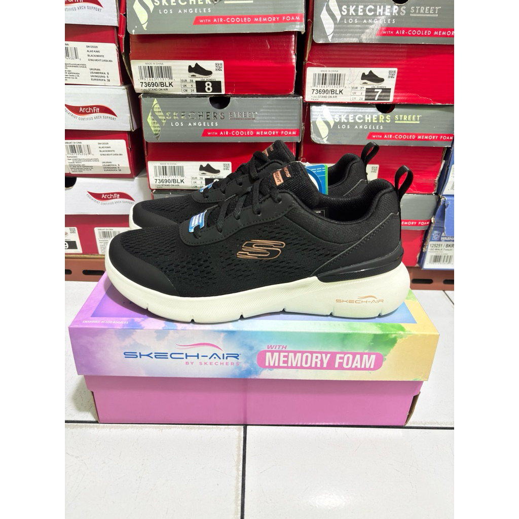 SIZE 37 SEPATU SKECHERS SKECH-AIR DYNAMIGHT 2.0 150370BKRG WOMEN ORIGINAL