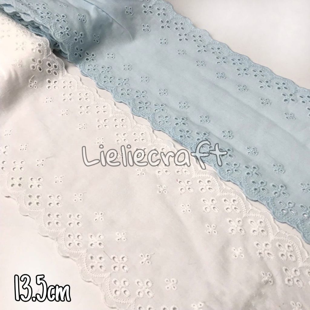 1 YARD - RENDA KATUN  HALUS / RENDA KATUN JEPANG / RENDA KATUN BORDIR / RENDA KATUN DUA SISI