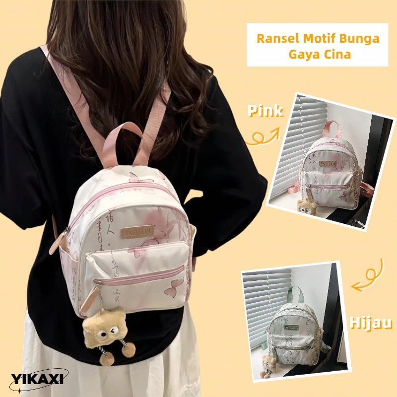 [COD] Ransel Gaya Cina Baru Yang Segar Dan Sederhana / Tas Mini Niche Pink / Tas Bahu Motif Kupu-Kup