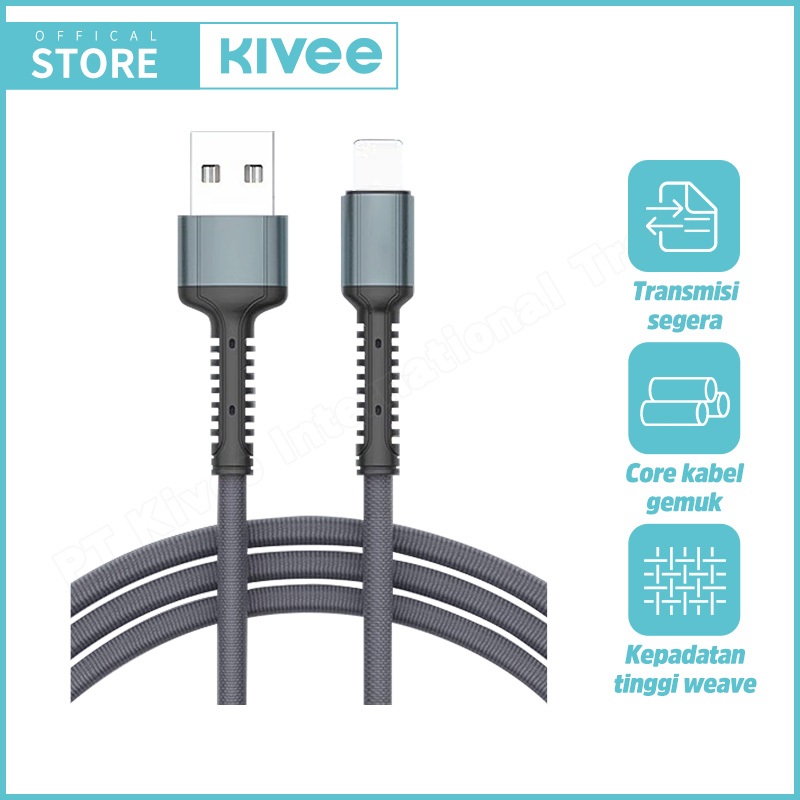 KIVEE Kabel Data Fast Charging 3.1A CT36 Lightning 1M Original