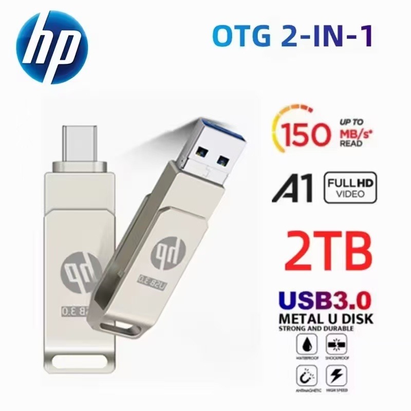 HP 1TB 2TB Flash Drive for Android HP OTG Flashdisk High Speed USB 3.0 Flash Drive Flash Disk[Free m