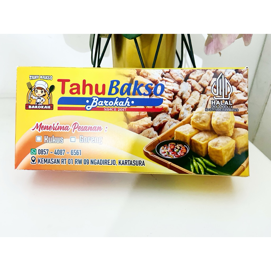 Box kardus makanan, snack, nasi custom