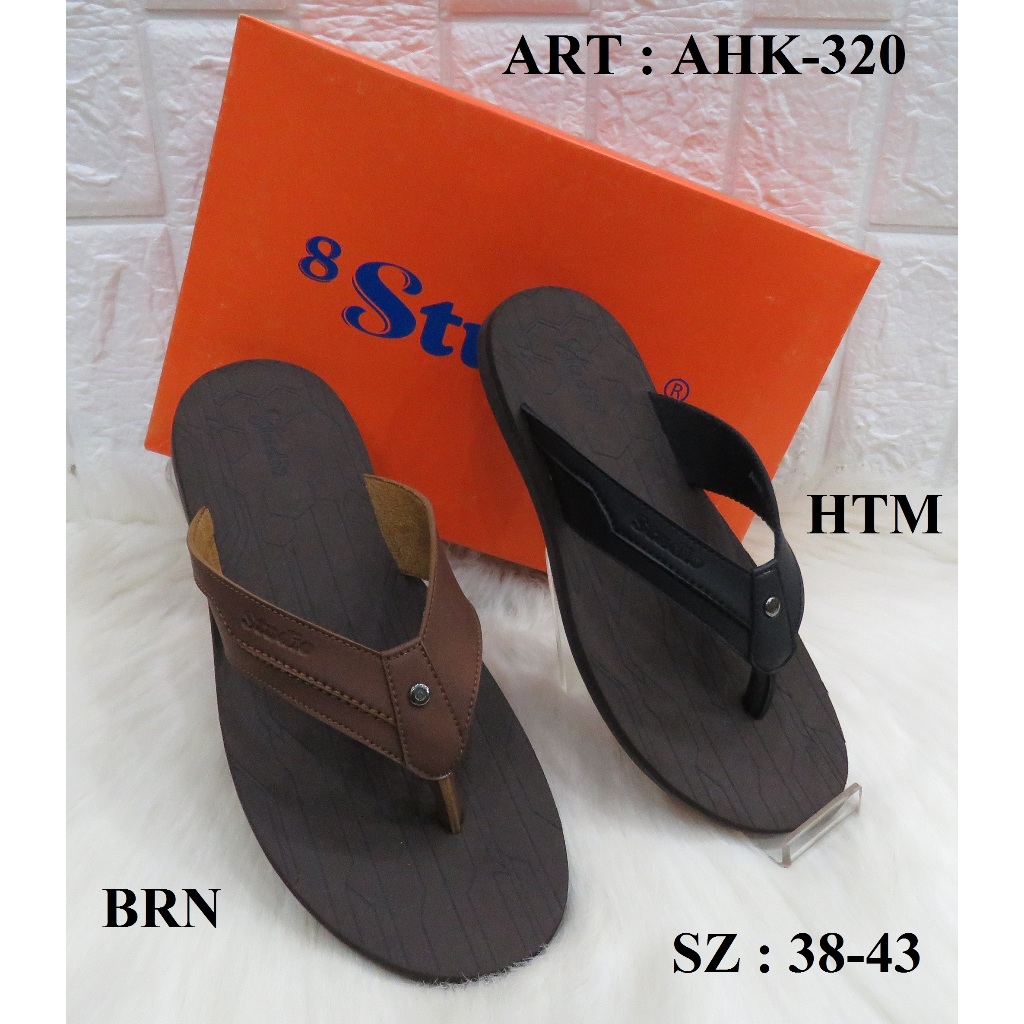 SANDAL KULIT PRIA MEREK STUDIO ART AHK-320 PRICE RP 257.900 BRAND ORIGINAL
