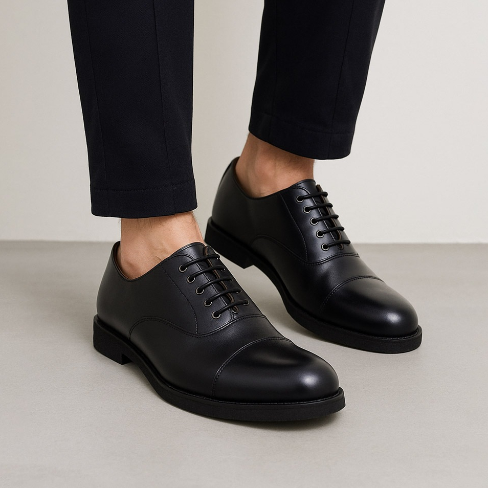 Oxford Full Black - Sepatu Pantofel Pantopel Formal Pria Size Jumbo | No 44 45 46 47 48 | Sepatu Kul