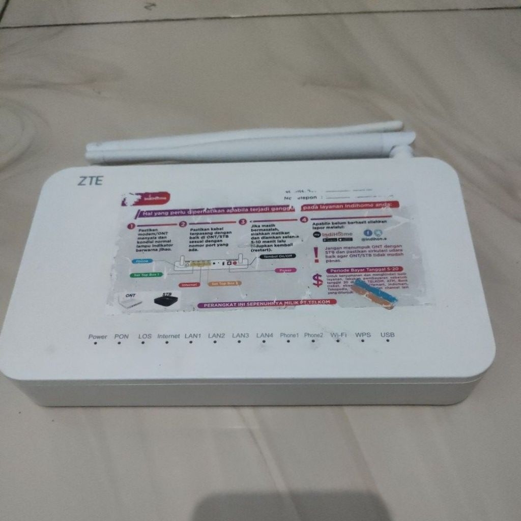 Router ZTE( ZXHN F609 V1_ V3) second