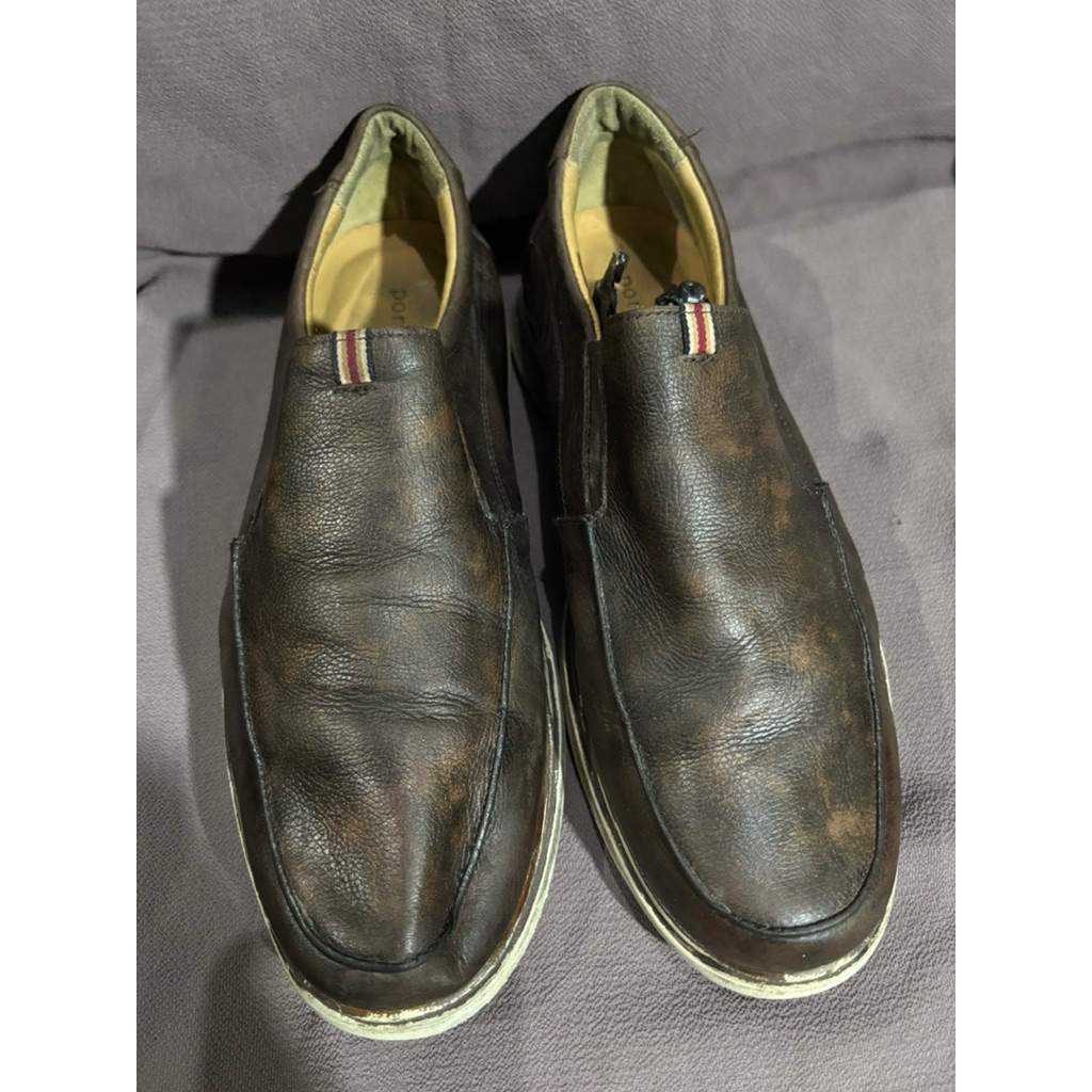 Sepatu second portfolio by esquire kulit coklat sz 42