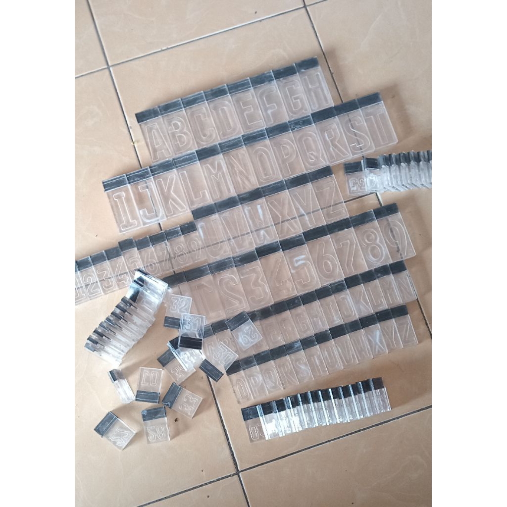 Jalu Bikang Plat Motor Dan Mobil (Huruf A Sampai Z)(Angka 0 Sampai 9)