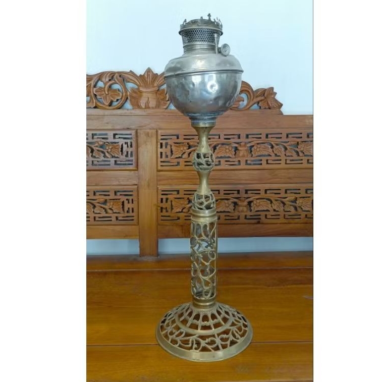 lampu meja kuningan jadul antik vintage