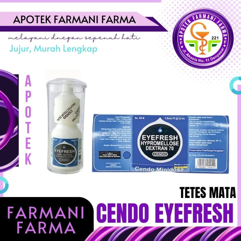 CENDO EYEFRESH MINIDOSE 5X 0,6ML / BOTOL 5 ML / MATA KERING / EYE DROP / DRY EYES DROP