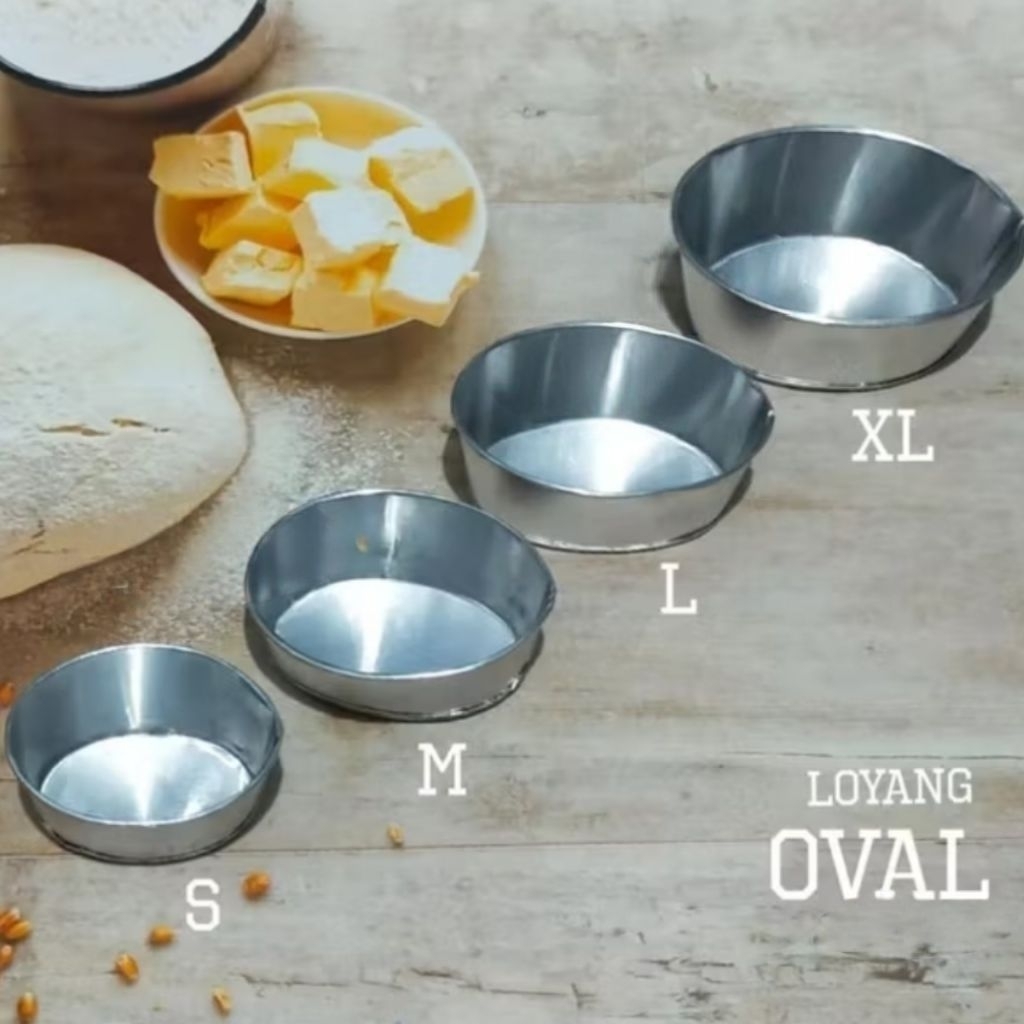 10 Pcs Cetakan/Loyang Bika Ambon/Cetakan Bolu Oval Mini