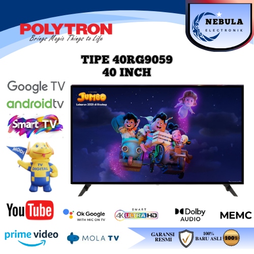 TV ANDROID 40 INCH POLYTRON GOOGLE TV/TV ANDROID POLYTRON 40 INCH GOOGLE DIGITAL TV