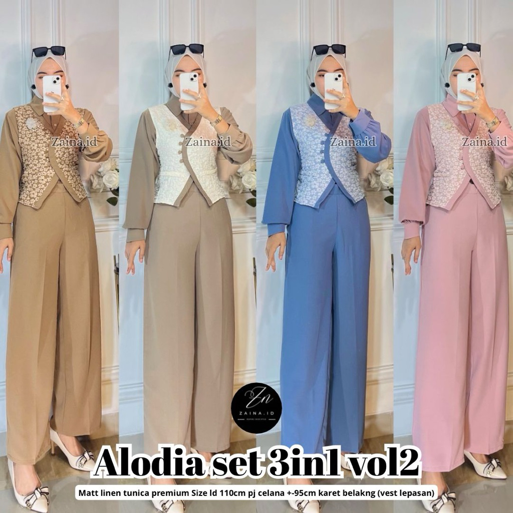 ALODIA PINKA YUJIN MIRABELLA DULCE KEVIA LAIKA SET ROK • SETCEL PINKAN • RANIA BY ZAINA.ID | SETROK 