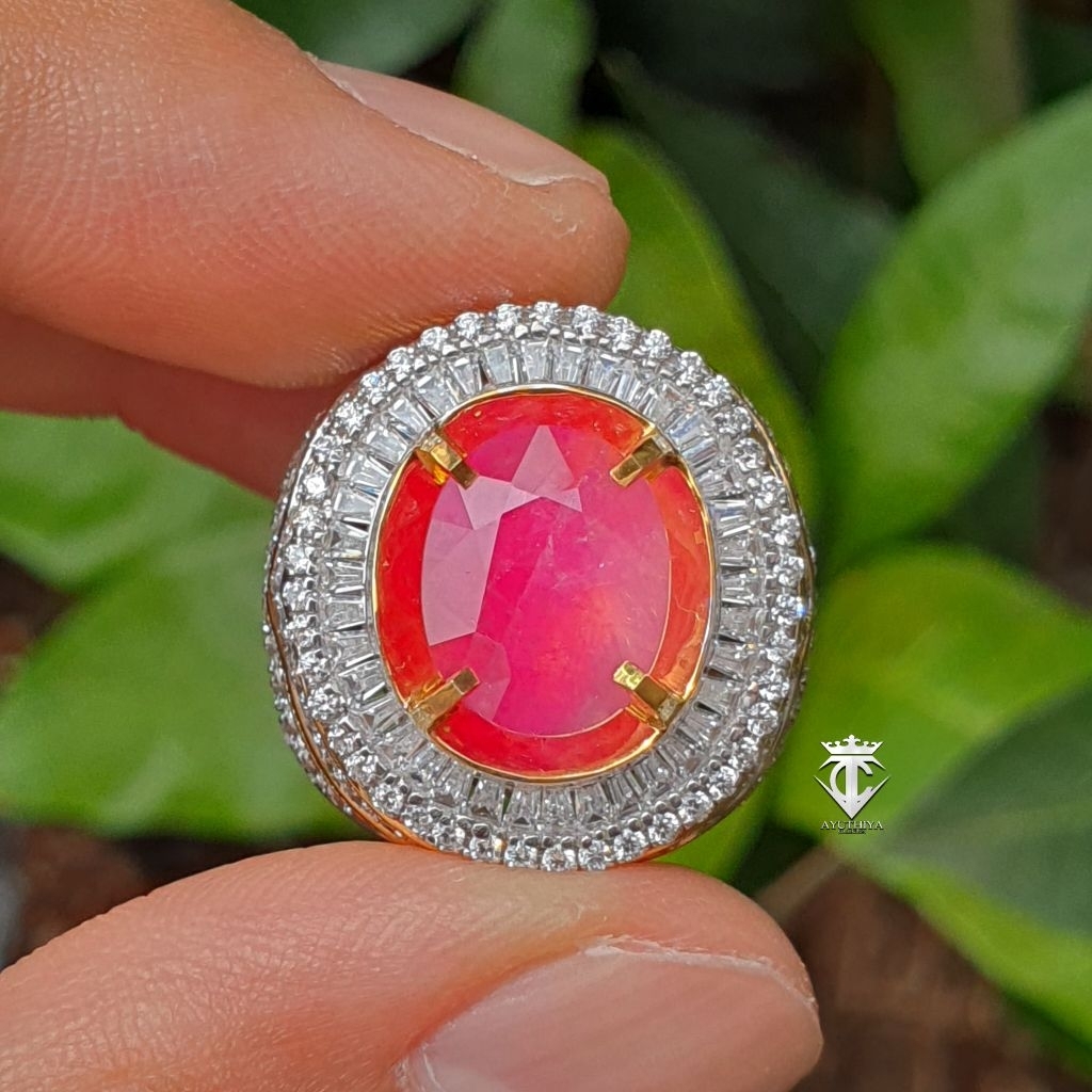 Batu Permata Natural Ruby Burma Myanmar No Heat 5.93 Ct SKY Certified